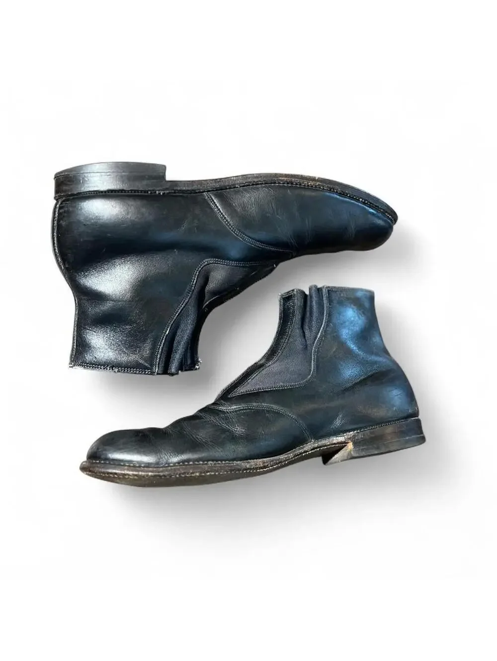 1960s A.M. Kroop & Sons Equestrian BLK Leather Riding Boots